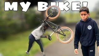 DESTROYING KID’S BIKE & SUPRISING HIM...