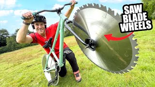 SAW BLADE WHEELS ON A MOUNTAIN BIKE - WHAT...