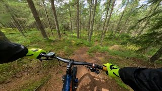 Mtb Trail riding 'Hushhush', Dunkeld, Scotland.
