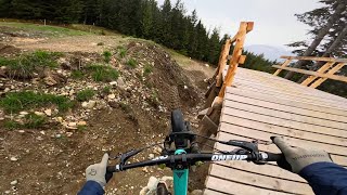 Trying a new Whistler Bike Park Gap and almost...
