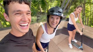 TEACHING MY WIFE TO SCOOTER!