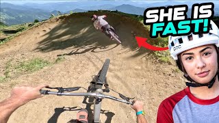 CHASING HER DOWN THE MOST FUN MTB TRAILS ON EARTH!