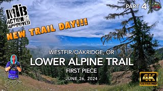 MTB Riding Lower Alpine Trail, First Piece,...