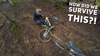 RIDING MORZINE STEEPEST LINES AND THIS XC GUY...