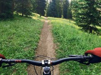 Biking Blue River North trail near Breckenridge