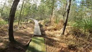 Riding some WOODhill features on Barrel Run