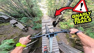 RIDING GNARLY TECH BLACK TRAILS IN WHISTLER ON...