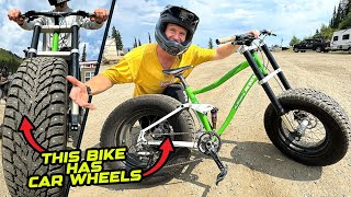 THIS CRAZY DOWNHILL BIKE HAS MASSIVE CAR...