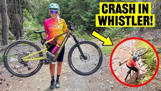 She Crashes On Our First Ride in Whistler!...