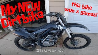 MY NEW DIRTBIKE! Raha's old KX 450f
