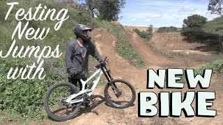 NEW DH BIKE ON NEW DIRT JUMPS