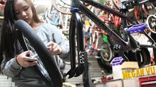 12 YR OLD GIRL BUILDS UP CUSTOM 18' BMX BIKE