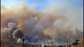 HUGE FOREST FIRE IN ORANGE COUNTY