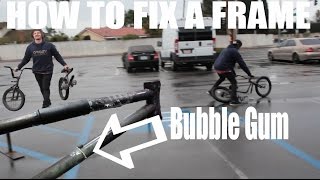 FIXING A BMX FRAME WITH GUM