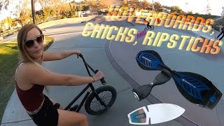 SKATEPARK WITH HOVERBOARDS, CHICKS & RIPSTICKS