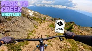 FULL RUN DOWN WHISTLER BIKE PARK | PEAK TO CREEK!