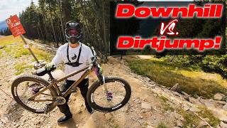 Challenge: Downhill Bikepark VS. Dirtjump Bike!