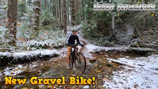A Snowy Ride on my New Bike | Mountain Biking...