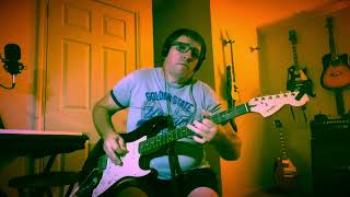 Making up some Blues guitar  solo on my Looper...