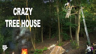 JUMPING OFF MY CRAZY HIGH TREEHOUSE. ON A...