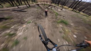 Vinny T follows me down the fastest flow trail...