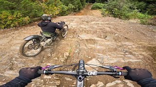 3 Wheel Mountain Biker rides insanely fast in...