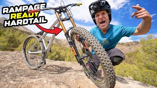 I PUT DOWNHILL FORKS ON MY JUMP BIKE - RAMPAGE...