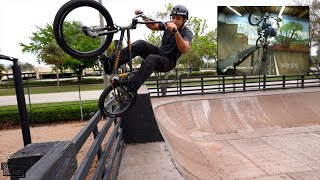 New School Rider Attempts 10 Mid School BMX...