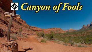 Expert MTB trail in Sedona, AZ - Canyon of Fools