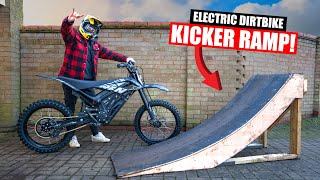 E- DIRT BIKE VS KICKER RAMP!