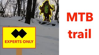Skiing A Insane FREERIDE Mountain Bike trail