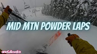Mid Mountain powder skiing at Whistler  Over...