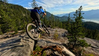 Mountain Biking in paradise shot from the sky