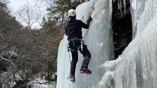 Ice Climbing - Top Rope POV on Cradleboard at...