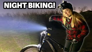 RIDING MY BIKE AT NIGHT USING THESE EPIC LIGHTS!