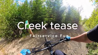 Riding up on Creek Tease