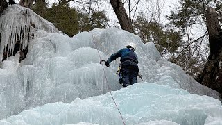 Ice Climbing - Tom on Top Rope Lap #1 - Angel...
