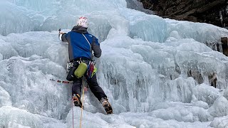 Ice Climbing - Randy on Top Rope Lap #3 -...