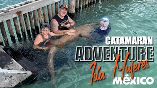 Catamaran Adventure to Isla Mujeres: Petting...