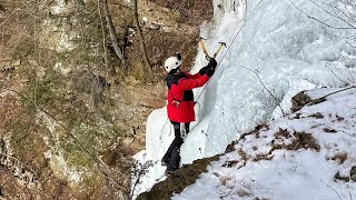 Ice Climbing - POV (Helmet Cam) Top Rope -...