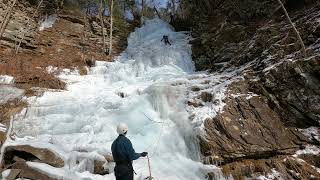 Ice Climbing - Randy on Lead - Angel Falls,...
