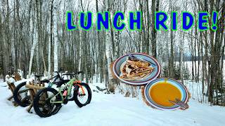Fat Biking to a Remote Lake Hut in the Winter Snow