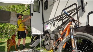 Camping Setups at a Mountain Bike Stage Race...