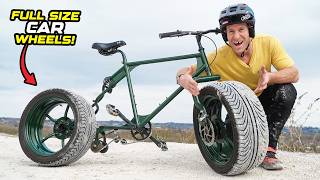 THIS CRAZY MODIFIED BIKE HAS CAR WHEELS -...