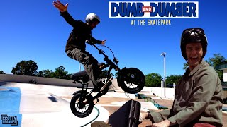 Dumb And Dumber Mini Bike At The Skatepark!