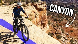 Blue Trail alongside a Canyon in Moab