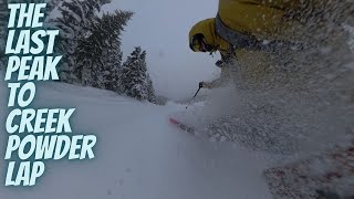 The last Peak to Creek powder lap of the...