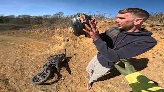 POV SURRON EXPLORING ABANDONED MX TRACK!!...
