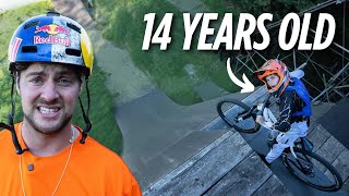 MY STEPSON ATTEMPTED TO RIDE MY MTB COMPOUND!!