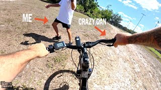 Crazy Dan Almost Ran Me Over On His New Bike!